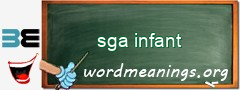 WordMeaning blackboard for sga infant